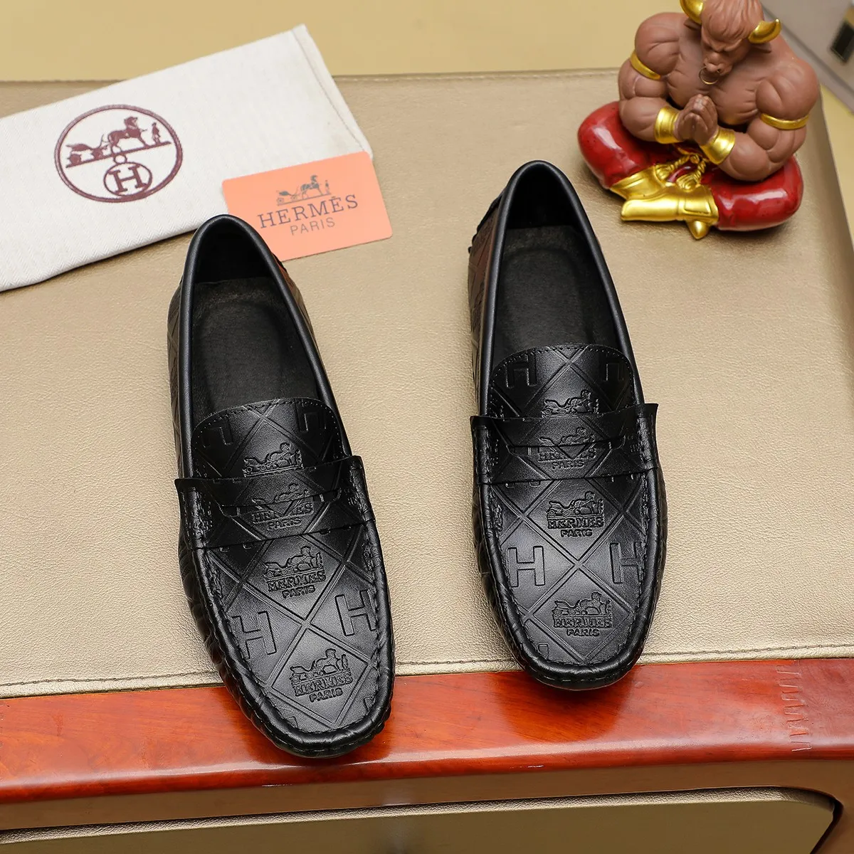 Men's shoes 💰380 🕷🕷【HERMES】The same style as Hermès counters🇨🇳Classic slip-on shoes 1:1 mold opening💯Original quality🍓Using imported first-layer cowhide🍅Pigskin lining🌶🌶Super high-end men's leather shoes🇨🇳Solid and stable Very special🍇color, optional! Code number 38-45……